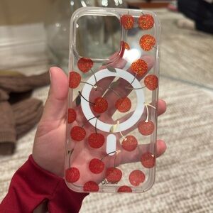 Sonix Glitter Cherry Clear Phone Case